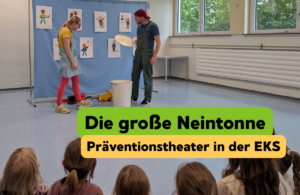 Szene aus dem Präventionsthetaer "Die große Neintonne" der Theaterpädagogischen Werkstatt Osnabrück
