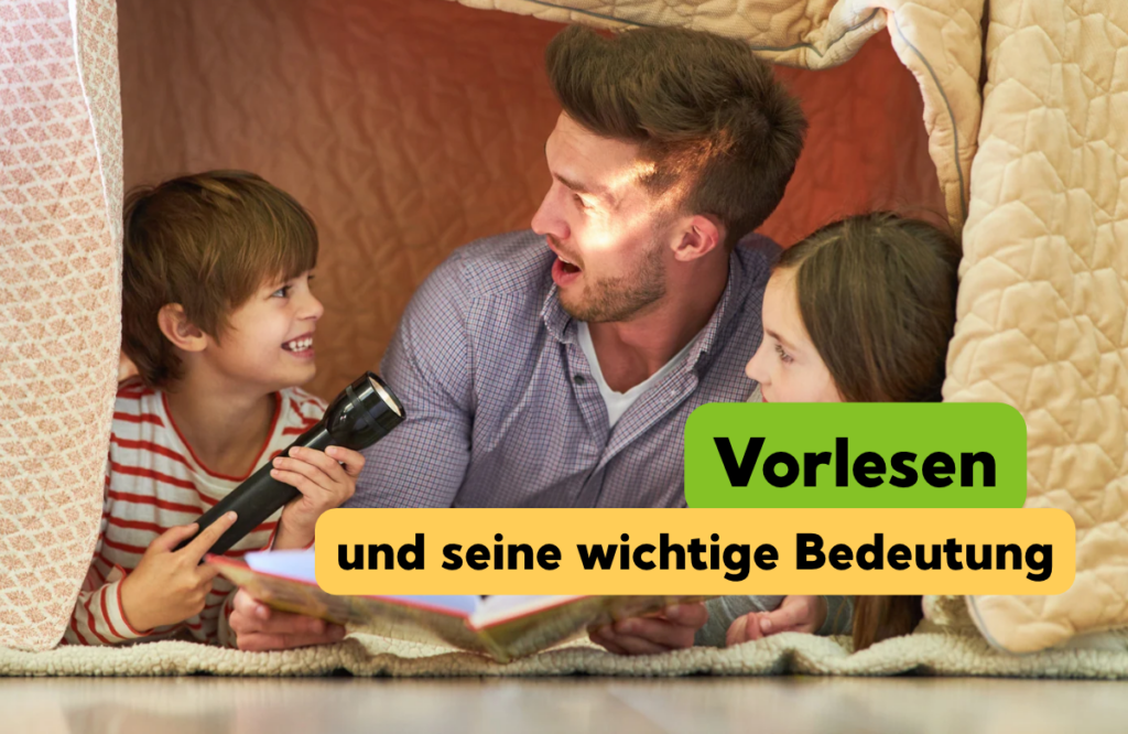 Vater liest Kindern vor